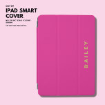 Modern Eenvoudig Meisje Schattig Heet Roze Magenta iPad Air Cover<br><div class="desc">Creëer je eigen,  moderne,  hete roze getinte iPad cover en bescherm je iPad in stijl. Heet roze hoes met goudkleurige vetgedrukte en eenvoudige personalisatie die eenvoudig kan worden bijgewerkt naar elke tekst die u wilt.</div>