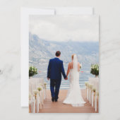 MODERN EENVOUDIG MET 5 AANGEPASTE FOTOBRUILOFT KAART (Achterkant)