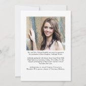 Modern eenvoudig met de hand geletterd Afstuderen Aankondiging (Achterkant)