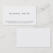 Modern eenvoudig minimaal Visitekaartje (Voorkant / Achterkant)