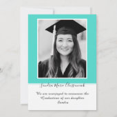 Modern Eenvoudig Minimal Aqua Blauwgroen blauw afs Aankondiging (Achterkant)