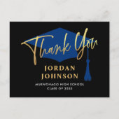 Modern eenvoudig minimalistisch Afstuderen Dank u Aankondigingskaart (Voorkant)