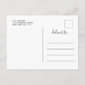 Modern eenvoudig minimalistisch Afstuderen Dank u Aankondigingskaart (Achterkant)