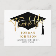 Modern eenvoudig minimalistisch Afstuderen Dank u