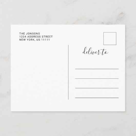 Modern eenvoudig minimalistisch Afstuderen Dank u Aankondigingskaart (Achterkant)