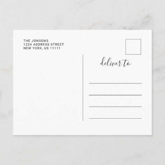 Modern eenvoudig minimalistisch Afstuderen Dank u Aankondigingskaart (Achterkant)