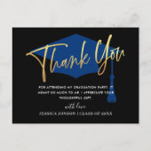 Modern eenvoudig minimalistisch Afstuderen Dank u Aankondigingskaart (Voorkant)