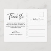 Modern eenvoudig minimalistisch Afstuderen Dank u Aankondigingskaart (Achterkant)