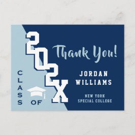 Modern eenvoudig minimalistisch Afstuderen Dank u Briefkaart