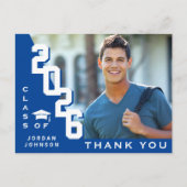 Modern eenvoudig minimalistisch Afstuderen Dank u Briefkaart (Voorkant)