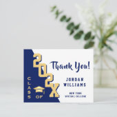 Modern eenvoudig minimalistisch Afstuderen Dank u Briefkaart (Staand voorkant)