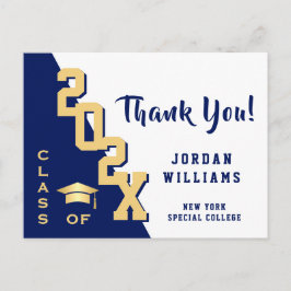 Modern eenvoudig minimalistisch Afstuderen Dank u Briefkaart