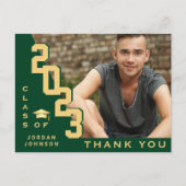 Modern eenvoudig minimalistisch Afstuderen Dank u Briefkaart (Voorkant)