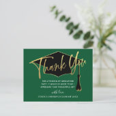 Modern eenvoudig minimalistisch Afstuderen Dank u Briefkaart (Staand voorkant)