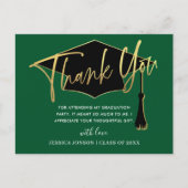 Modern eenvoudig minimalistisch Afstuderen Dank u Briefkaart (Voorkant)