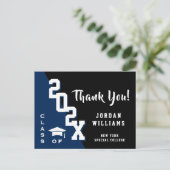 Modern eenvoudig minimalistisch Afstuderen Dank u Briefkaart (Staand voorkant)