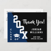 Modern eenvoudig minimalistisch Afstuderen Dank u Briefkaart (Voorkant / Achterkant)