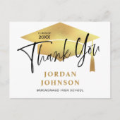 Modern eenvoudig minimalistisch Afstuderen Dank u Briefkaart (Voorkant)