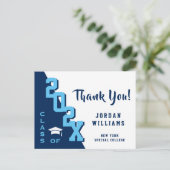 Modern eenvoudig minimalistisch Afstuderen Dank u Briefkaart (Staand voorkant)