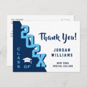 Modern eenvoudig minimalistisch Afstuderen Dank u Briefkaart (Voorkant / Achterkant)