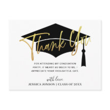 Modern eenvoudig minimalistisch Afstuderen Dank u