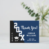 Modern eenvoudig minimalistisch Afstuderen Dank u Briefkaart (Staand voorkant)