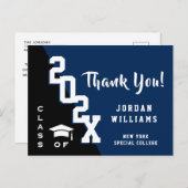 Modern eenvoudig minimalistisch Afstuderen Dank u Briefkaart (Voorkant / Achterkant)