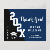 Modern eenvoudig minimalistisch Afstuderen Dank u Briefkaart (Voorkant)