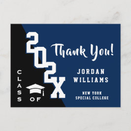 Modern eenvoudig minimalistisch Afstuderen Dank u Briefkaart