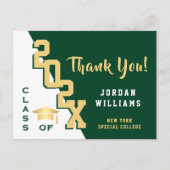 Modern eenvoudig minimalistisch Afstuderen Dank u Briefkaart (Voorkant)