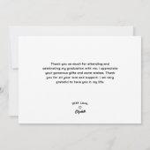 Modern eenvoudig minimalistisch Afstuderen Photo A Bedankkaart (Achterkant)
