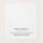 Modern eenvoudig minimalistisch consultant Visitek Visitekaartje (Buitenkant ongevouwen)