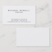 Modern eenvoudig minimalistisch consultant Visitek Visitekaartje (Voorkant / Achterkant)