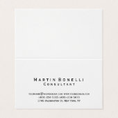 Modern eenvoudig minimalistisch consultant Visitek Visitekaartje (Buitenkant ongevouwen)