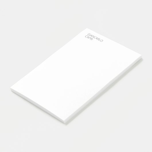 Modern eenvoudig minimalistisch elegant kapitaal post-it® notes (Schuin)