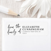 Modern eenvoudig minimalistisch geheugensteunadres etiket (Insitu)