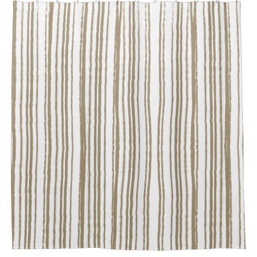 Modern eenvoudig minimalistisch gestreept douchegordijn (Voorkant)