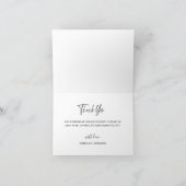 Modern eenvoudig minimalistisch Golden Afstuderen Bedankkaart (Binnen)