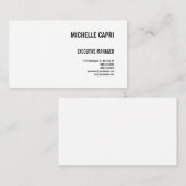 Modern eenvoudig minimalistisch hedendaags visitekaartje (Voorkant / Achterkant)