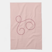 Modern eenvoudig minimalistisch Initiaal monogram Theedoek (Verticaal)