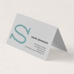 Modern eenvoudig minimalistisch Initiaal monogram Visitekaartje
