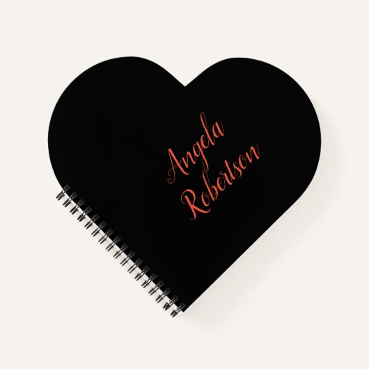 Modern eenvoudig minimalistisch naam toevoegen notitieboek (Voorkant)