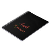 Modern eenvoudig minimalistisch naam toevoegen notitieboek (Linkerzijde)