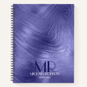 Modern Eenvoudig minimalistisch paarse folie Metal Notitieboek (Voorkant)