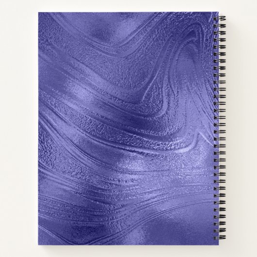 Modern Eenvoudig minimalistisch paarse folie Metal Notitieboek (Achterkant)