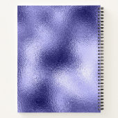 Modern Eenvoudig minimalistisch paarse folie Metal Notitieboek (Achterkant)