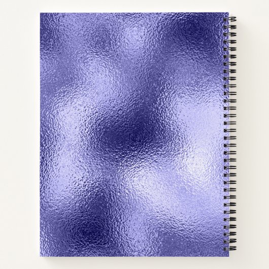 Modern Eenvoudig minimalistisch paarse folie Metal Notitieboek (Achterkant)