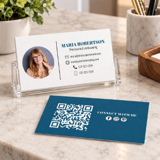 Modern Eenvoudig Minimalistisch QR Code Sociaal Me Visitekaartje