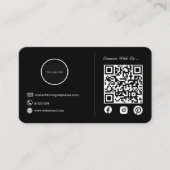 Modern Eenvoudig Minimalistisch QR Code Social Med Visitekaartje (Voorkant)
