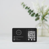 Modern Eenvoudig Minimalistisch QR Code Social Med Visitekaartje (Staand voorkant)